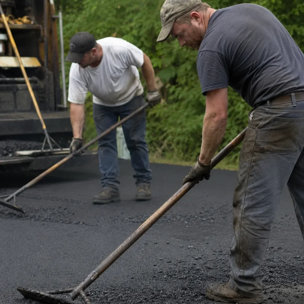 Paving Contractor in Palm Beach County - FL setting pavers along a curved front entry walkway